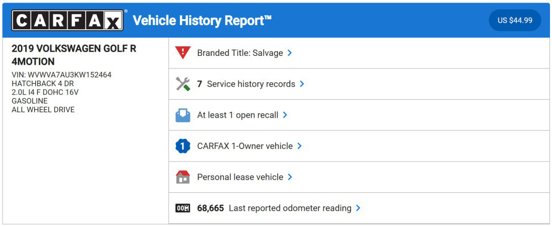 CARFAX - ресурс для проверки истории автомобилей по VIN коду в США и Канаде